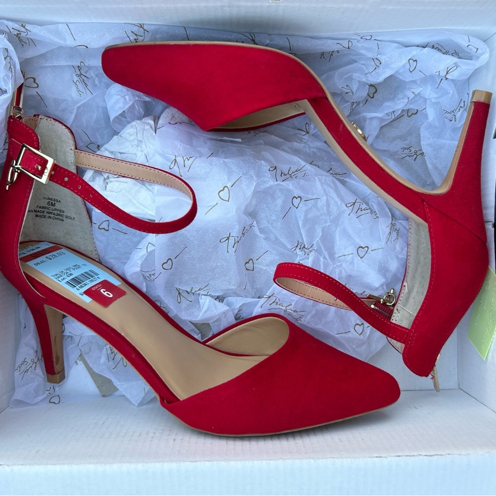 ✨NEW✨RED Ankle Strap Heels